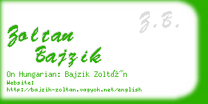 zoltan bajzik business card